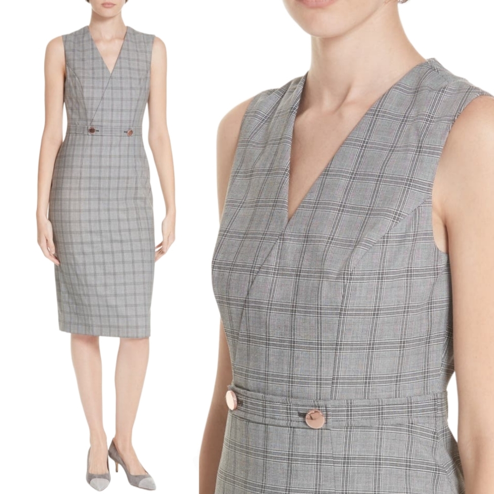 🆕️ Ted Baker Working Title Ristad Check Sheath Dress